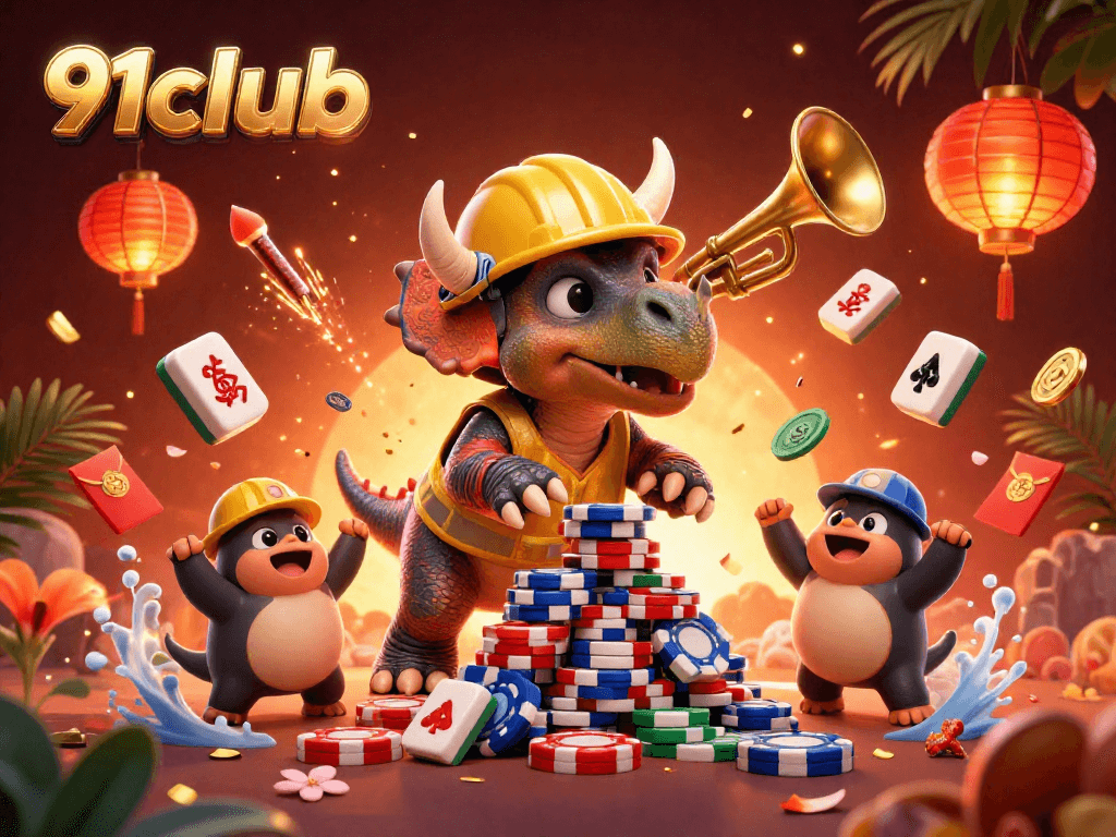 Engage with thrilling gaming excitement at 91club featuring fun characters and vibrant elements.