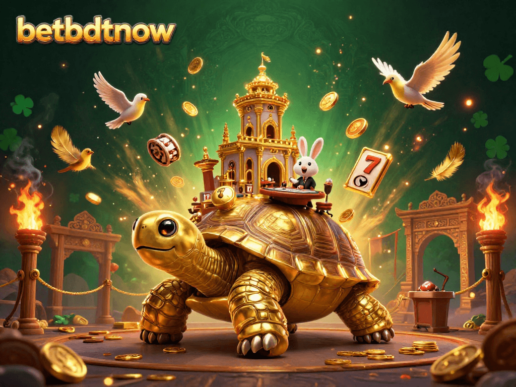 Experience the excitement of betbdtnow with vibrant casino themes and golden elements.