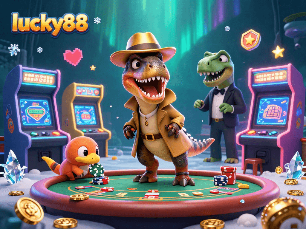 Experience the excitement at lucky88 as the velociraptor card counter blends in at the blackjack table.