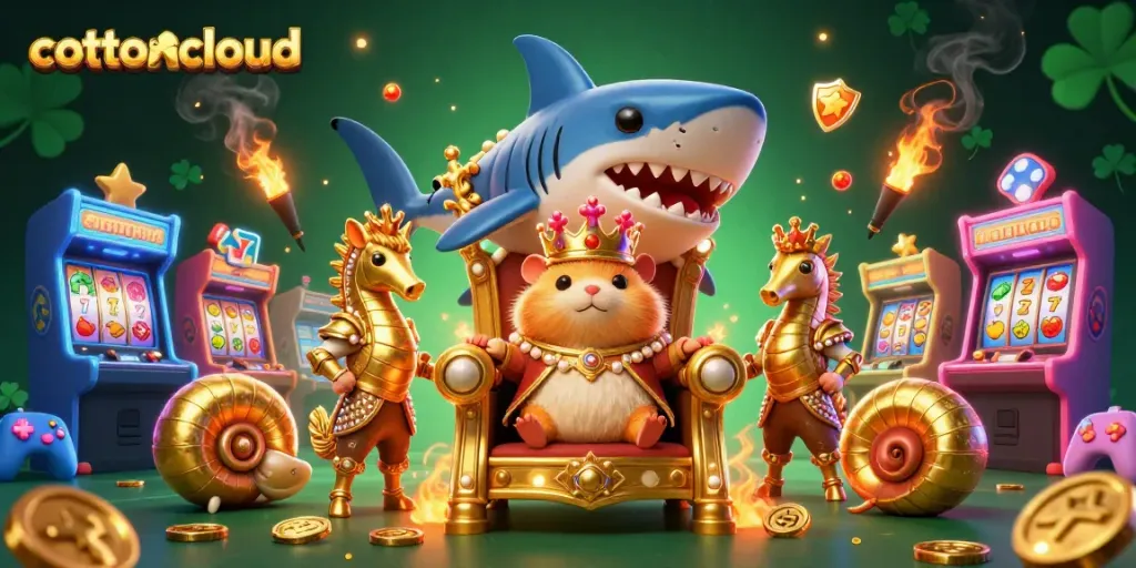 Spin reels with revelry and fortune as the cottoncloud hamster king rules the gaming realm.