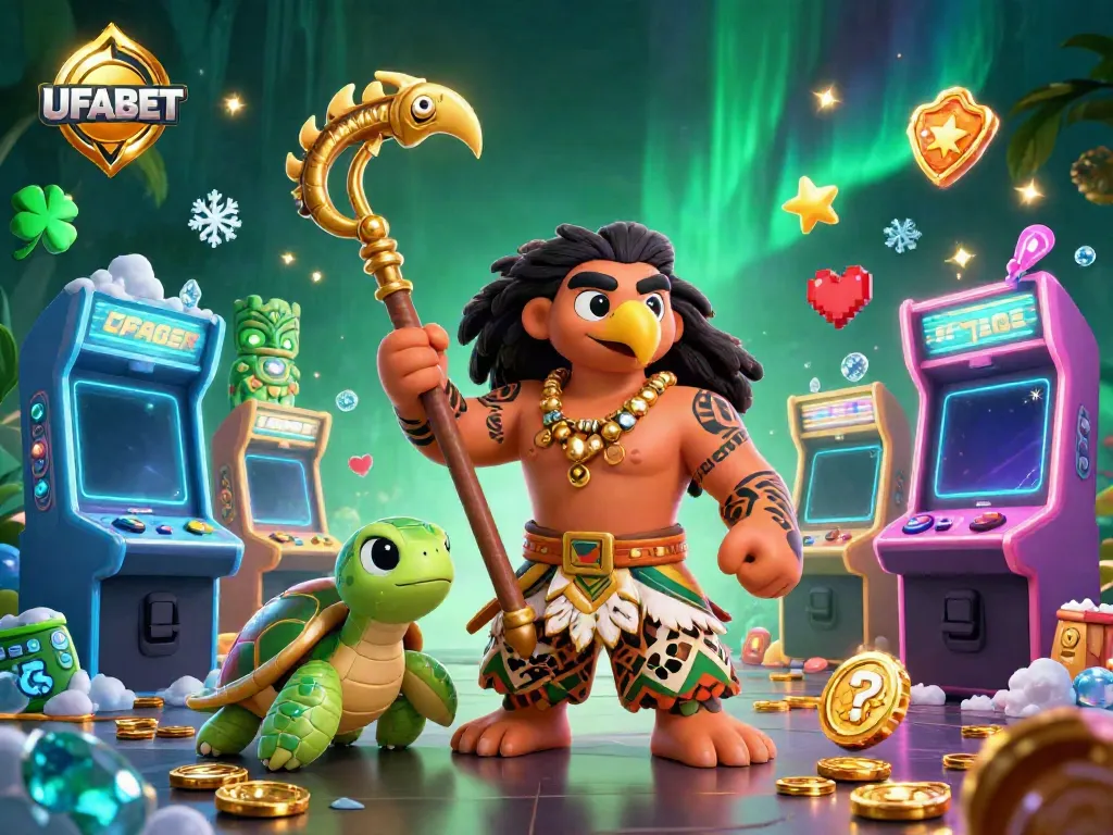 Play thrilling casino games with UFABET featuring vibrant characters and colorful game elements.