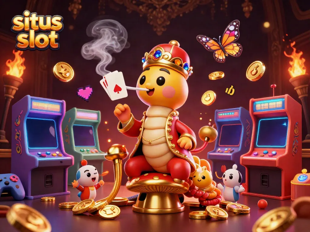 Experience the thrill of situs slot with colorful characters and dynamic casino elements in 3D.