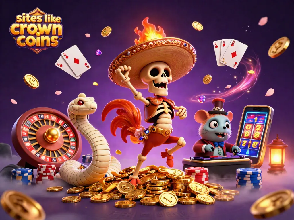 Experience the excitement at sites like crown coins, featuring animated scenes of wins and bonuses.
