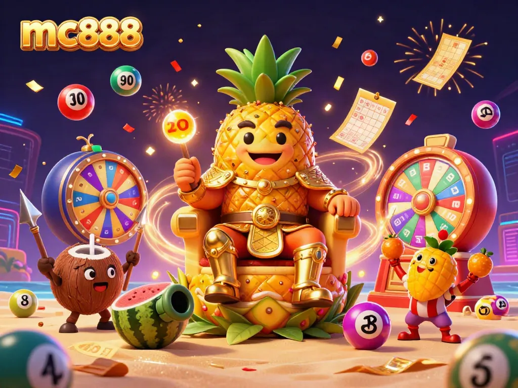 Mainkan permainan slot di mc888 sambil merasakan keseruan jackpot dengan karakter kartun 3D penuh warna.