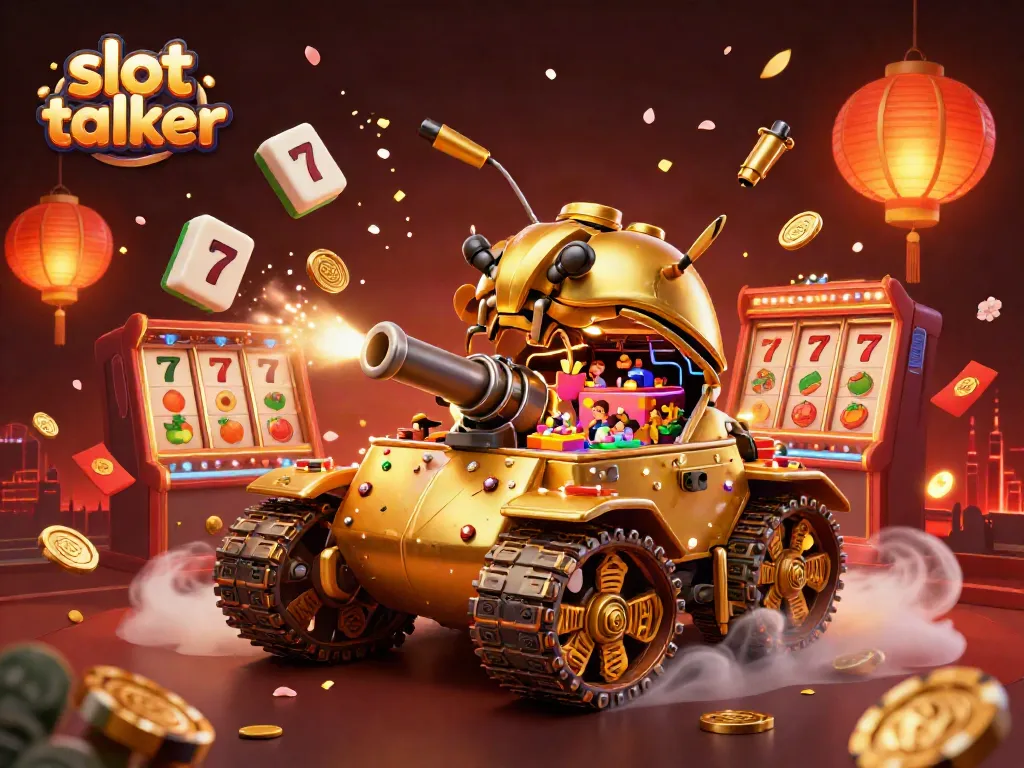 Experience the thrill with slot talker as 3D golden beetle tank reveals a vibrant casino.