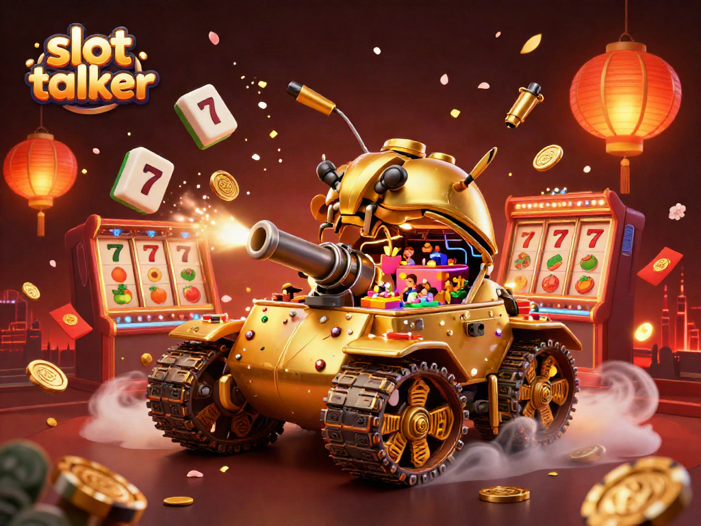 Experience the thrill with slot talker as 3D golden beetle tank reveals a vibrant casino.