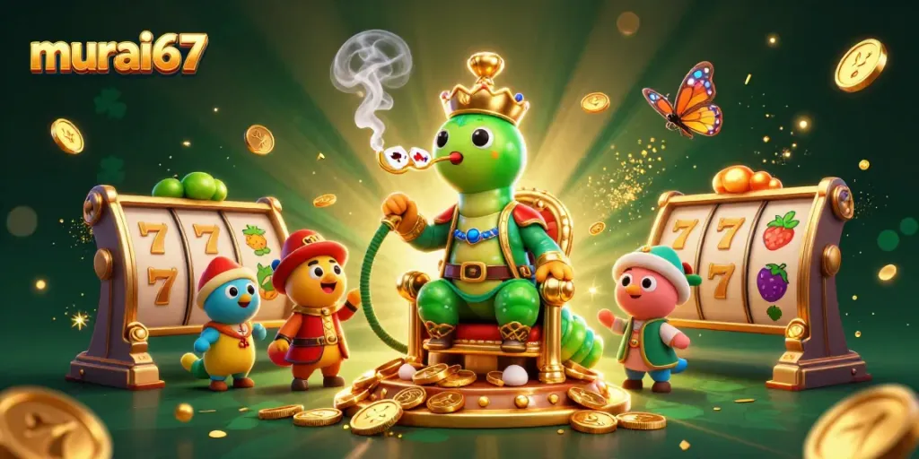 Experience thrilling slot action with murai67 in a vibrant casino scene