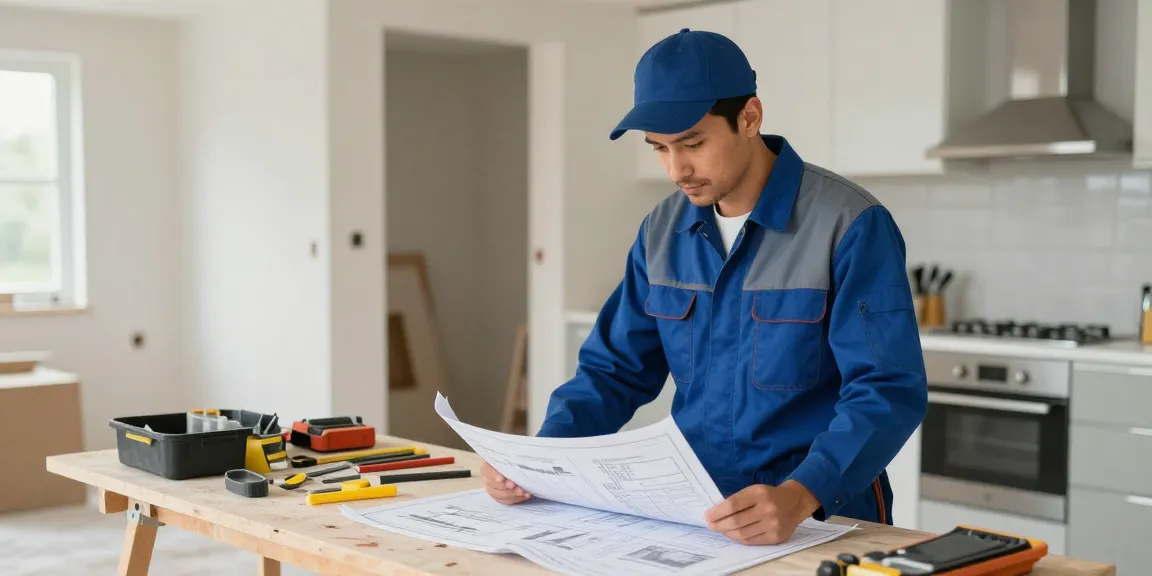 Wish4D trusted local contractor reviewing plans at a home site.