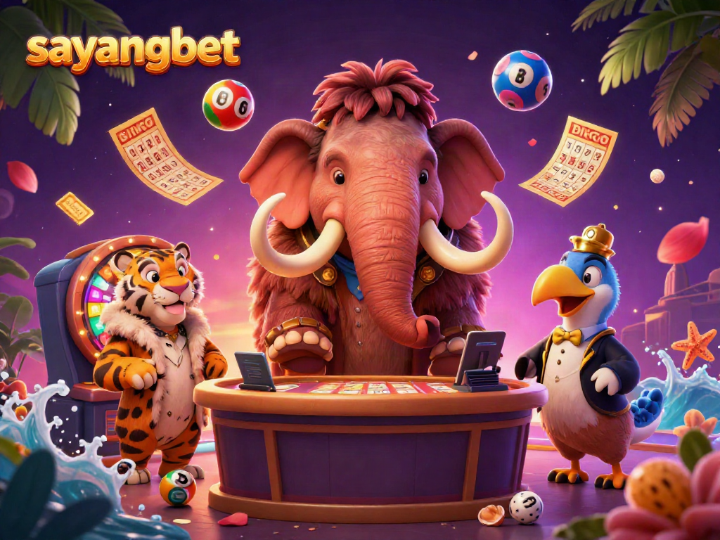 Feel the excitement with sayangbet as the woolly mammoth bouncer welcomes guests to the vibrant casino world.