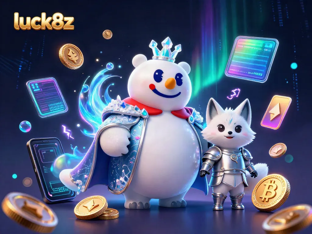 Engage in thrilling gameplay with luck8z as the ice king and snow fox navigate a vibrant casino adventure.