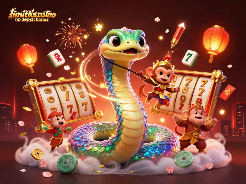 Engage with the limitless casino no deposit bonus through an exciting 3D illustration of vibrant characters and elements.