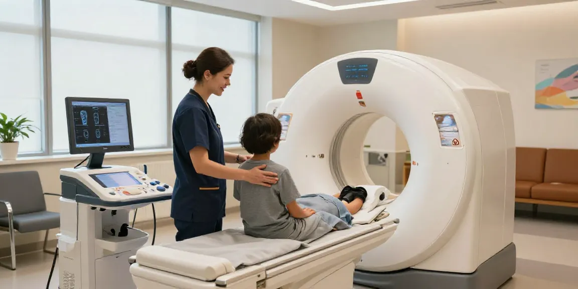 Röntgenreizbestrahlung in der Nähe – freundliches Radiologieteam im modernen Diagnostikzentrum