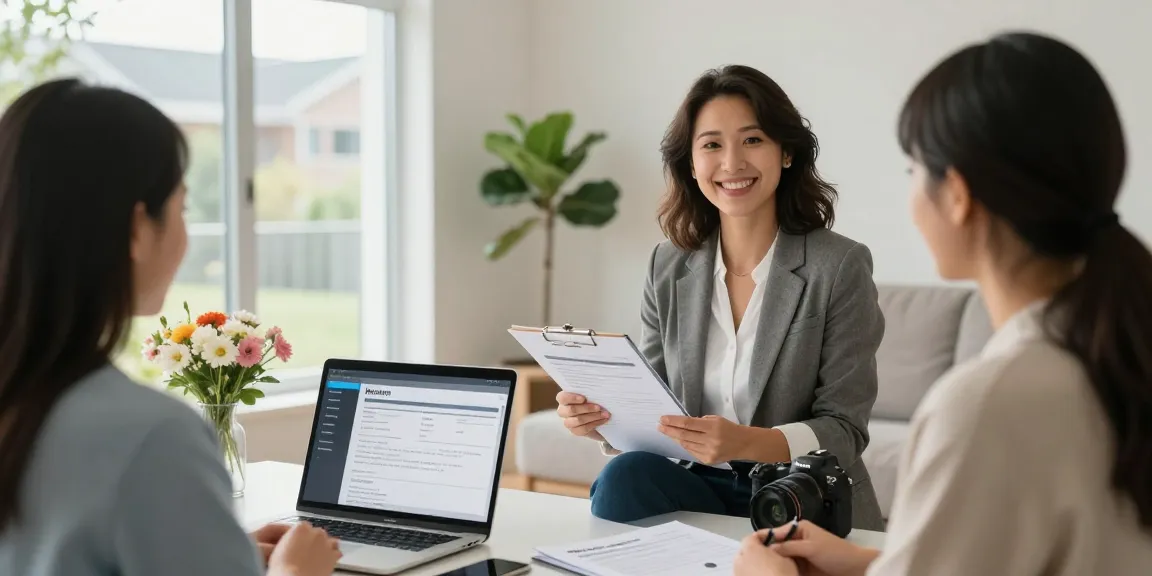Property management Edmonton services showcased with a professional manager interviewing tenants in a bright rental property.