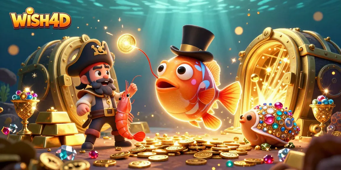 WISH4D players enjoy thrilling moments with gems and golden treasures in this vibrant digital scene.