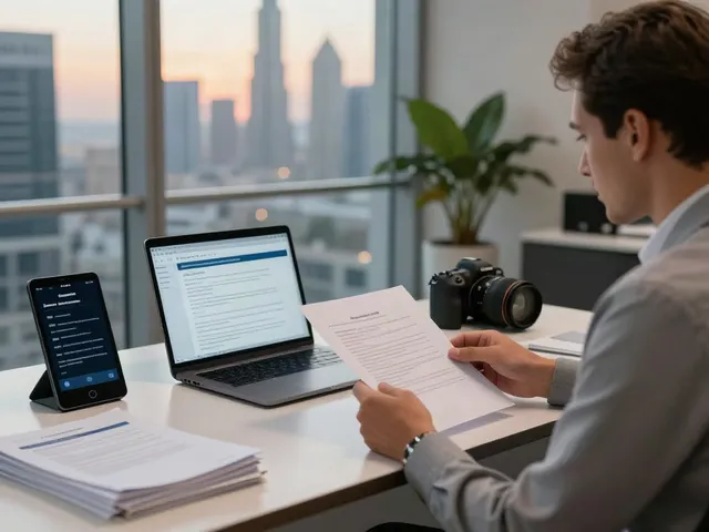 Insurance Dispute Resolution in Dubai being reviewed in a modern legal office.