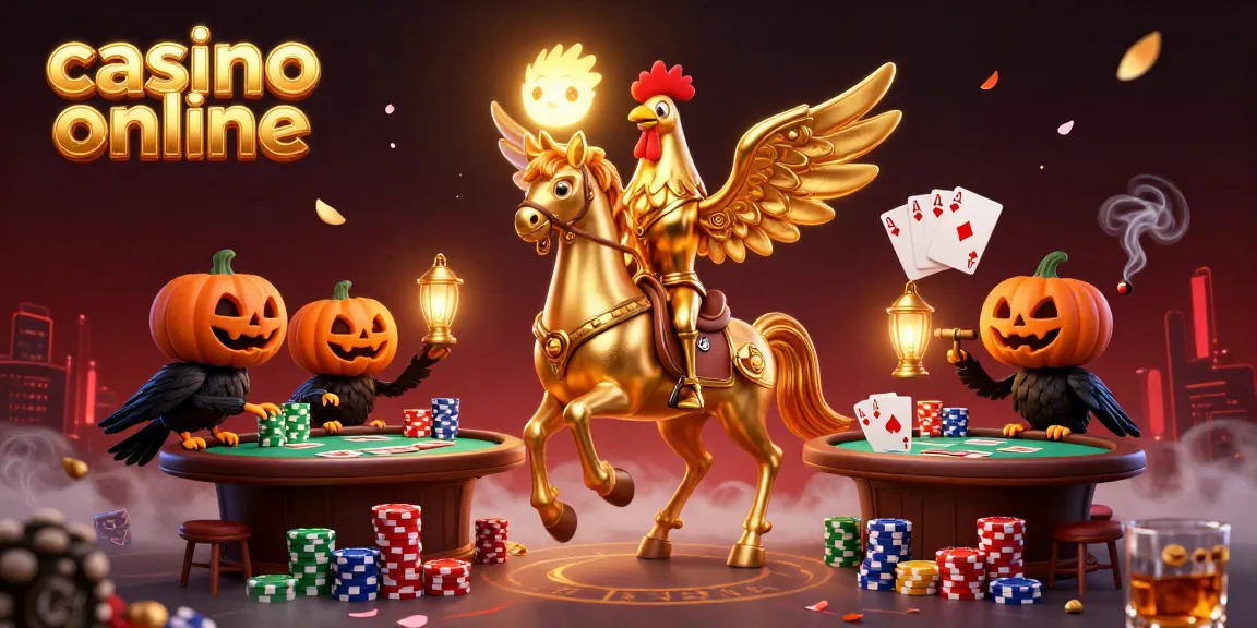 Experience the thrill of casino online gaming in a vibrant, magical midnight setting.