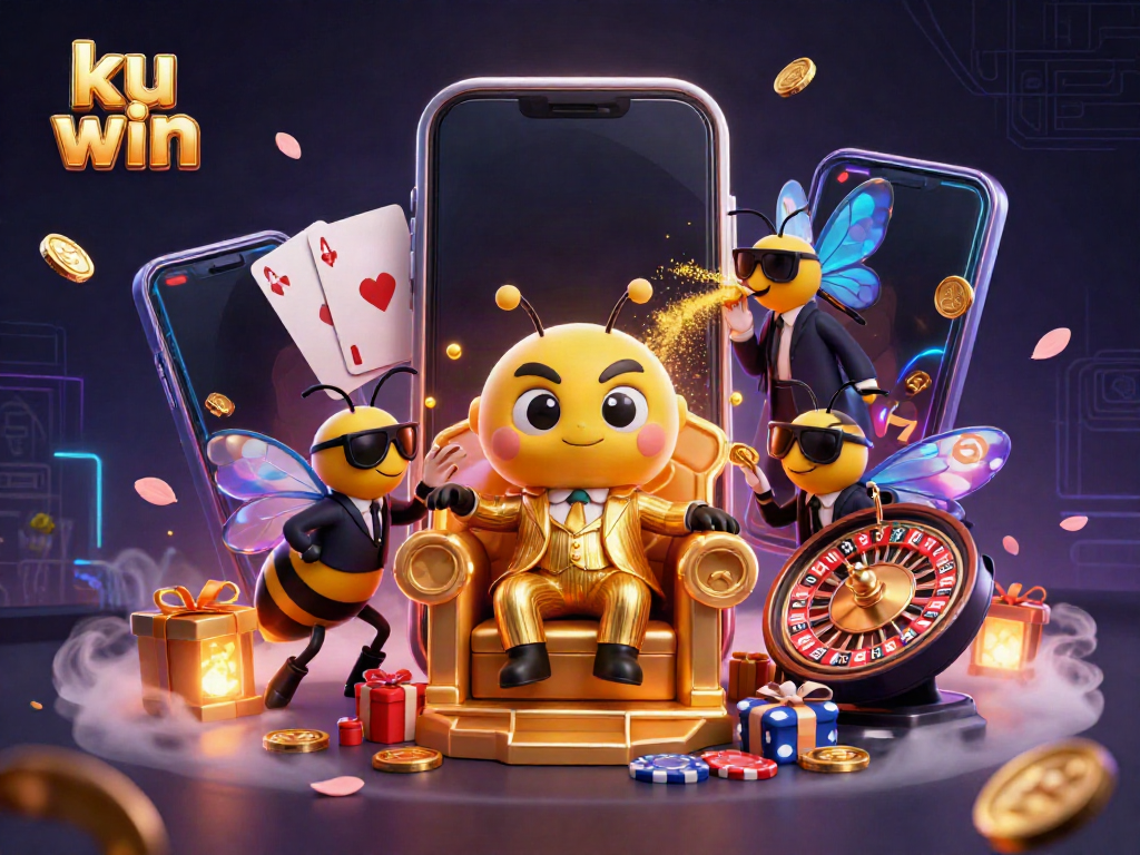 Win big at ku win with a dazzling bumblebee mob boss leading the action in a vibrant casino