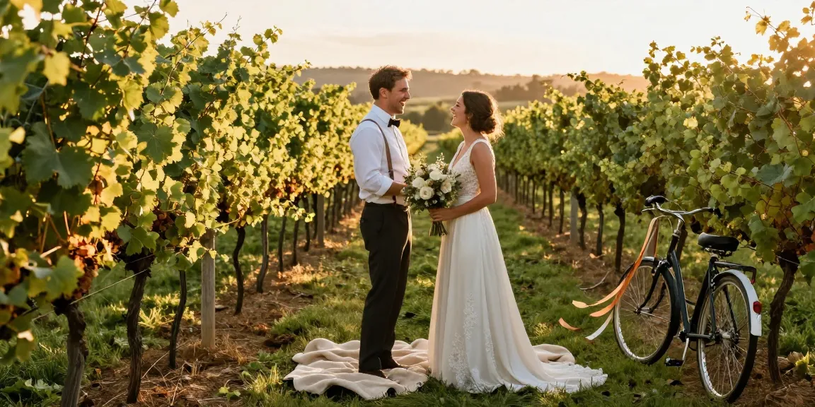 Candid moments by Hunter Valley wedding photographers capturing bridal joy in vineyard light.