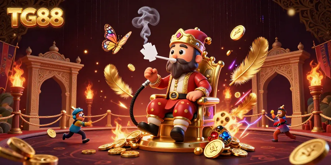Experience winning moments with TG88's vibrant 3D illustration showcasing an exciting casino atmosphere.