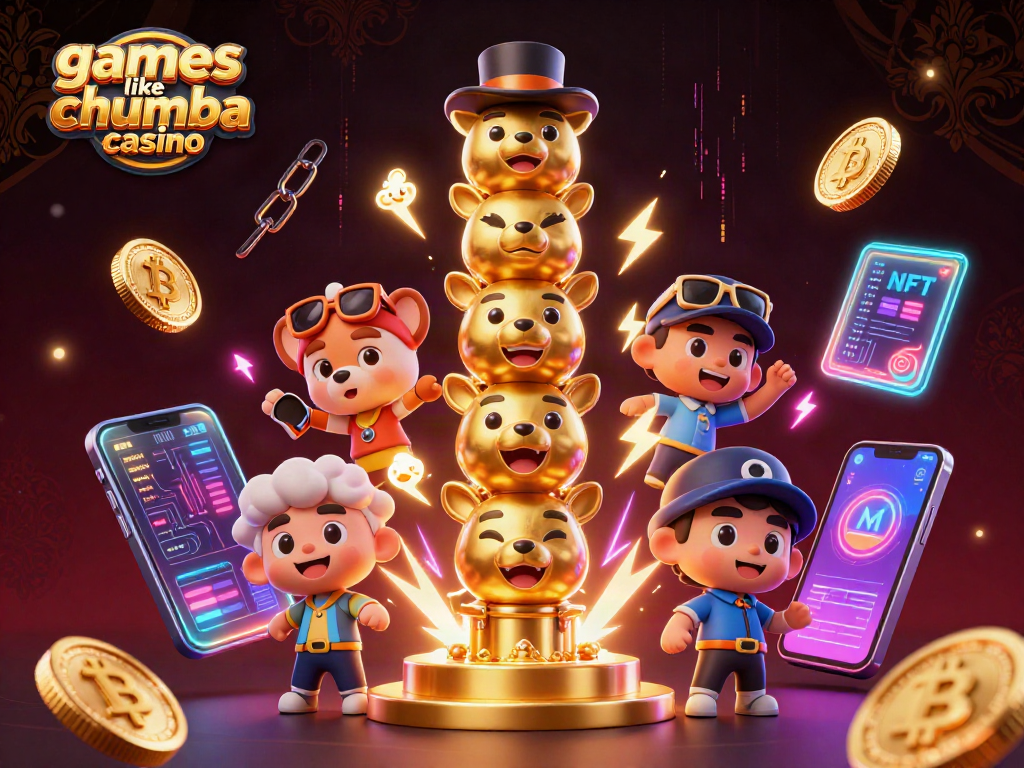 Engage with games like chumba casino through this vibrant, detailed thematic illustration.