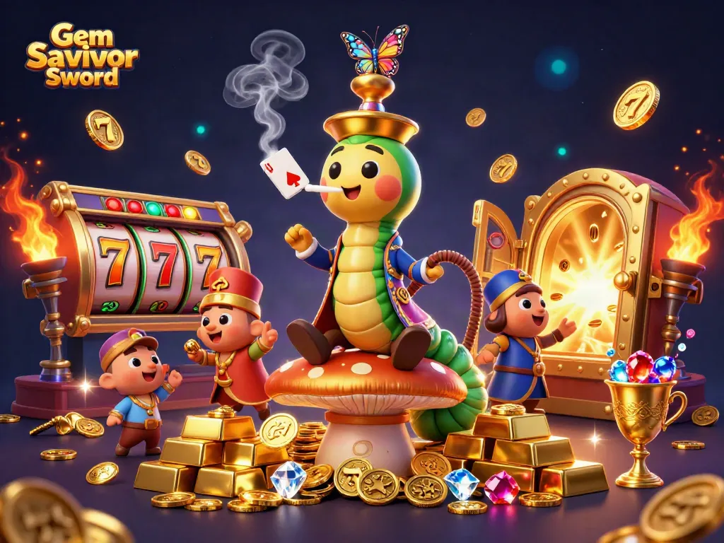 Experience the thrill of Gem Saviour Sword as characters engage in epic slot battles and riches.
